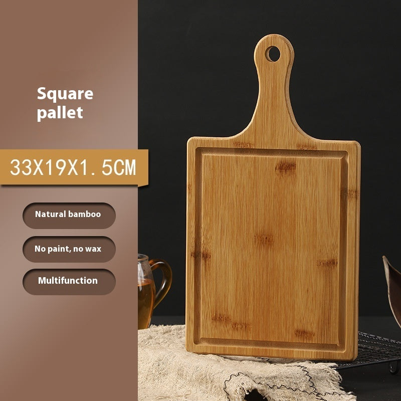 Bamboo Tray Dessert Bread Bamboo Wood Pizza Plate