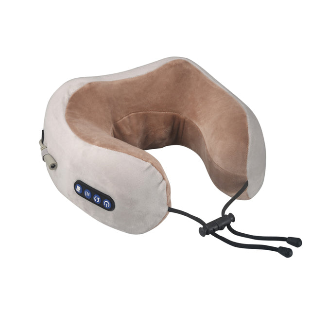 U-Shaped Heated Neck Massager Pillow – Deep Tissue Shiatsu Massage for Neck Pain & Travel Comfort