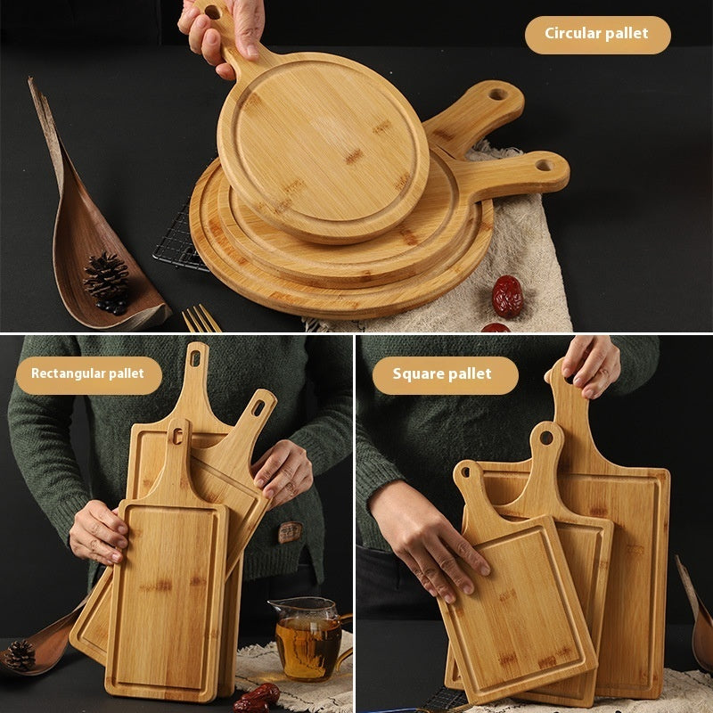 Bamboo Tray Dessert Bread Bamboo Wood Pizza Plate