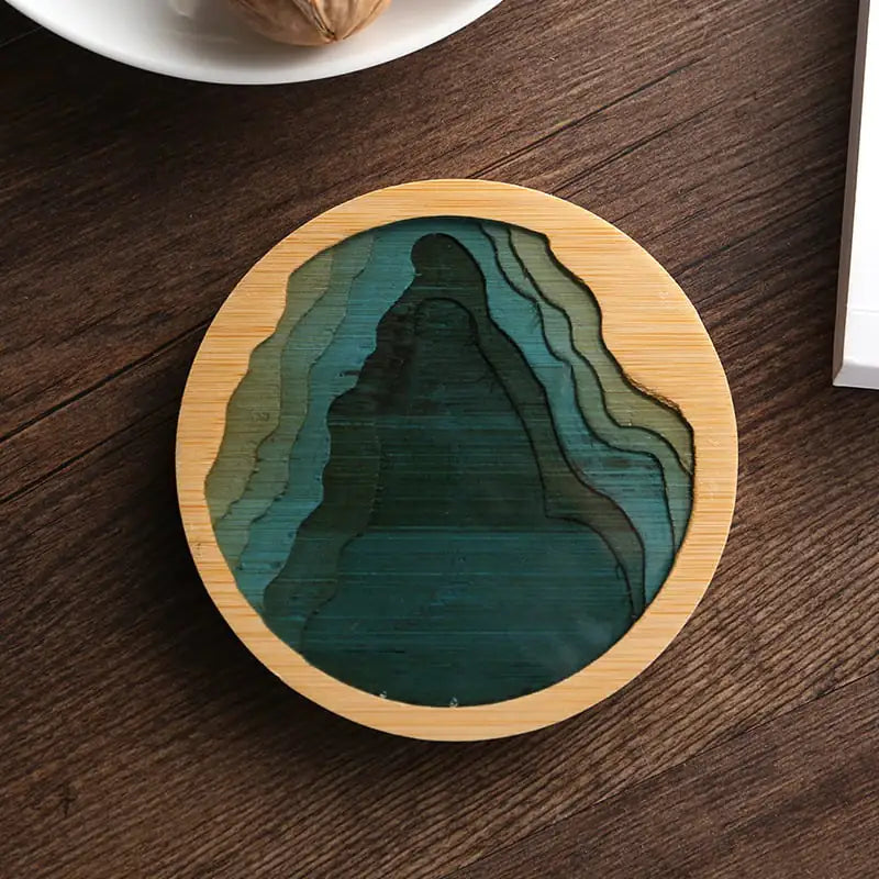 Bamboo Insulated Tea Coaster and Cup Holder