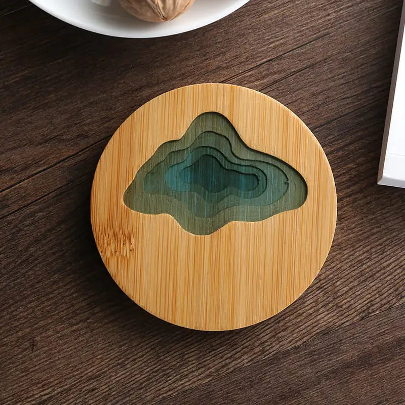 Bamboo Insulated Tea Coaster and Cup Holder